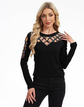 Women’s Long Sleeve Shirts Rhinestone Memorose
